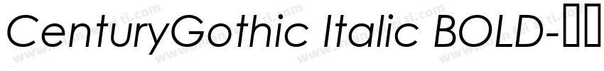 CenturyGothic Italic BOLD字体转换